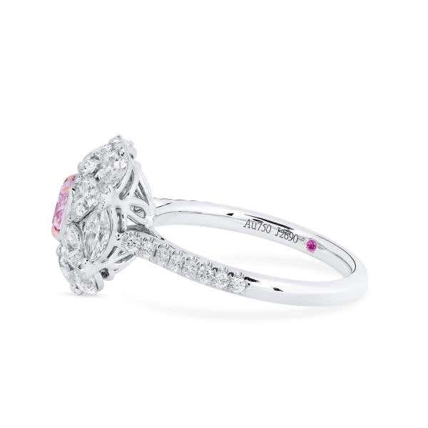 Very Light Pink Diamond Ring, 0.57 Ct. (2.83 Ct. TW), Cushion shape, GIA Certified, 2384832674