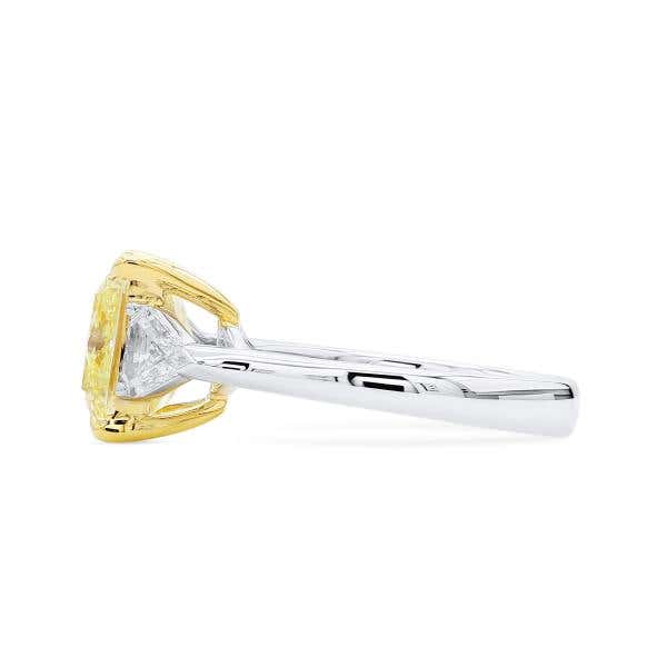 Fancy Light Yellow Diamond Ring, 4.03 Ct. (4.55 Ct. TW), Radiant shape, GIA Certified, 2221074896