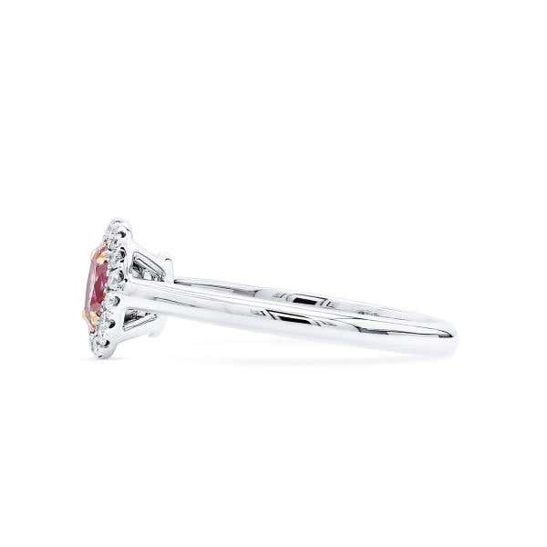 Fancy Purplish Pink Diamond Ring, 0.49 Ct. TW, Oval shape, GIA Certified