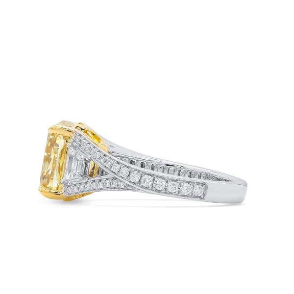 Fancy Brownish Yellow Diamond Ring, 5.55 Ct. (6.30 Ct. TW), Cushion shape, GIA Certified, 2183145041