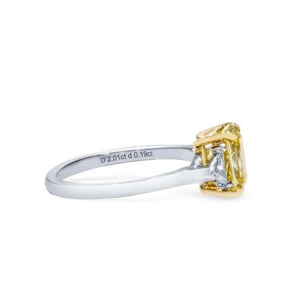 Fancy Vivid Yellow Diamond Ring, 2.01 Ct. (2.20 Ct. TW), Radiant shape, GIA Certified, 2176158311