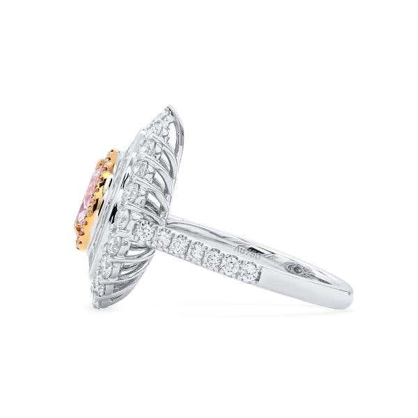 Very Light Pink and White Diamond Ring, 0.71 Ct. (2.34 Ct. TW), Pear shape, 6395771629
