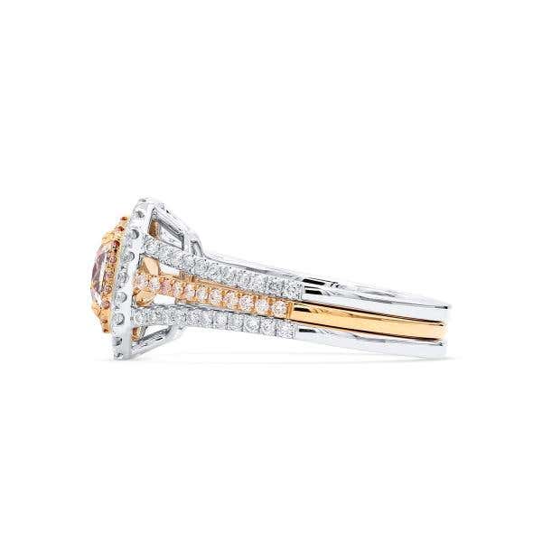 Fancy Light Brown Pink Diamond Ring, 1.01 Ct. (1.55 Ct. TW), Radiant shape, GIA Certified, 2337903317