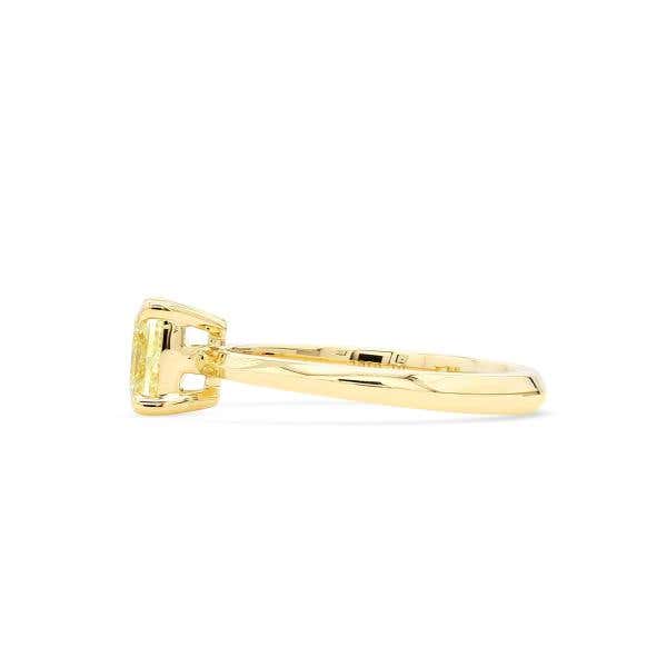 Fancy Intense Yellow Diamond Ring, 1.01 Carat, Cushion shape, GIA Certified, 6412531903