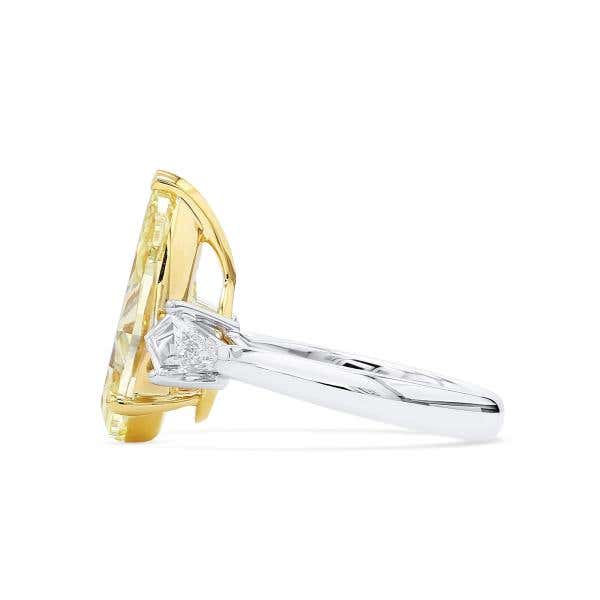 Fancy Yellow Diamond Ring, 5.53 Ct. (6.11 Ct. TW), Pear shape, GIA Certified, JCRF05535236