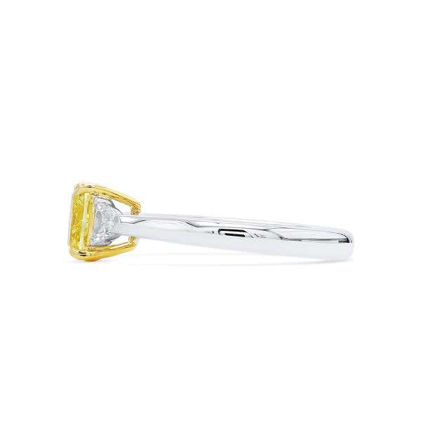 Fancy Intense Yellow Diamond Ring, 1.15 Ct. (1.35 Ct. TW), Cushion shape, GIA Certified, 5423181659