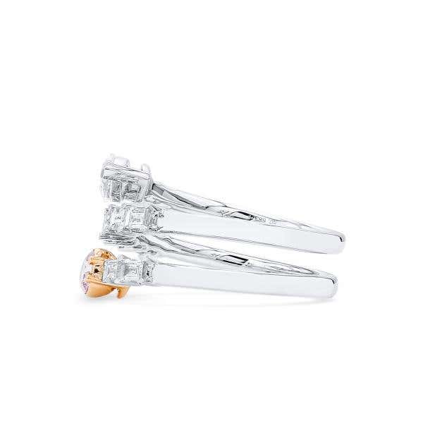 Pink and White Diamond Ring, 0.84 Ct. (1.52 Ct. TW), Pear Shape, GIA Certified, 6401889179
