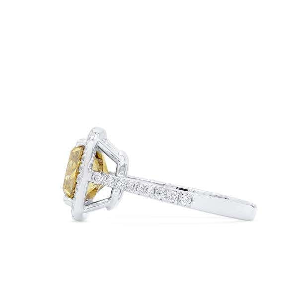 Fancy Dark Brown-Greenish Yellow Diamond Ring, 4.02 Ct. (4.50 Ct. TW), Radiant shape, GIA Certified, 6217055734