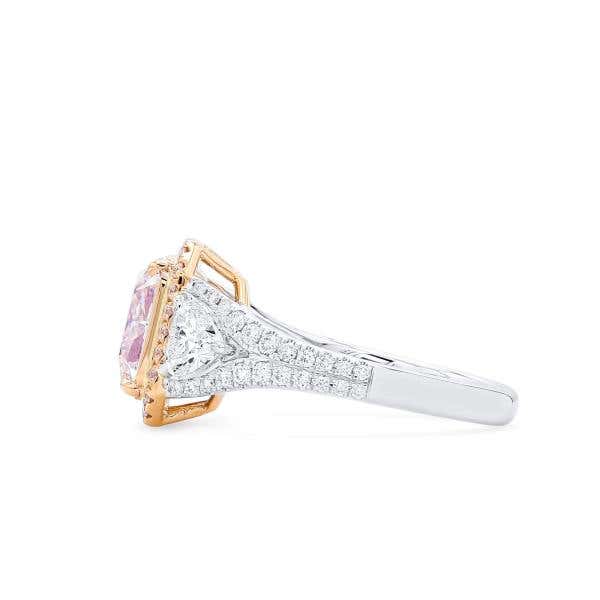 Very Light Pink Diamond Ring, 3.02 Ct. (4.08 Ct. TW), Radiant Shape, 5222732087