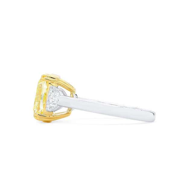 Fancy Yellow Diamond Ring, 5.01 Ct. (5.72 Ct. TW), Cushion Shape, 5221798411