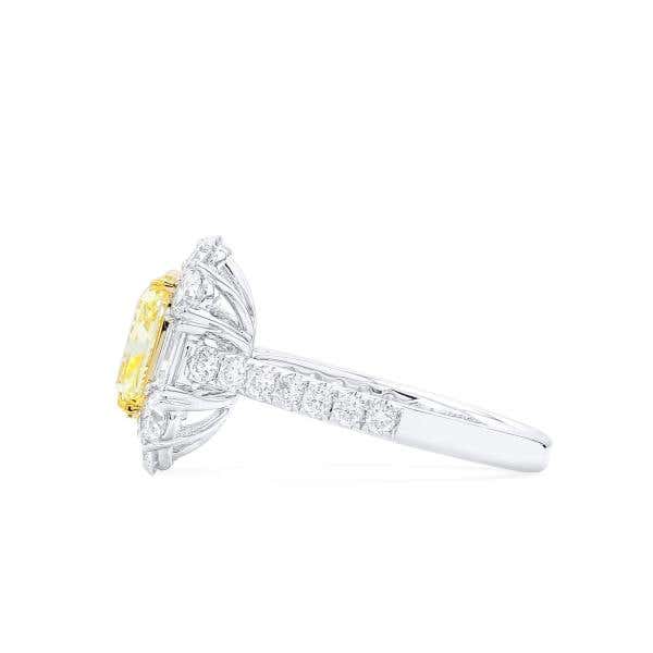 Light Yellow and White Diamond Ring, 3.13 Ct. TW (4.57 Ct. TW), Radiant Shape, 5221646562