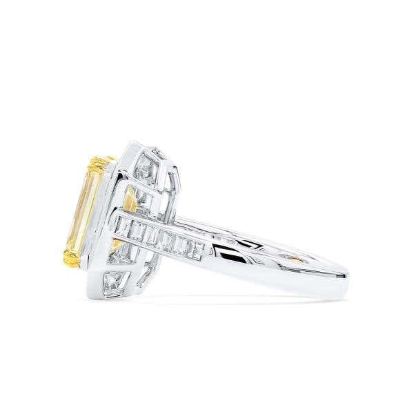 Light Yellow and White Diamond Ring, 2.98 Ct. (4.62 Ct. TW), Radiant Shape, 2225712758