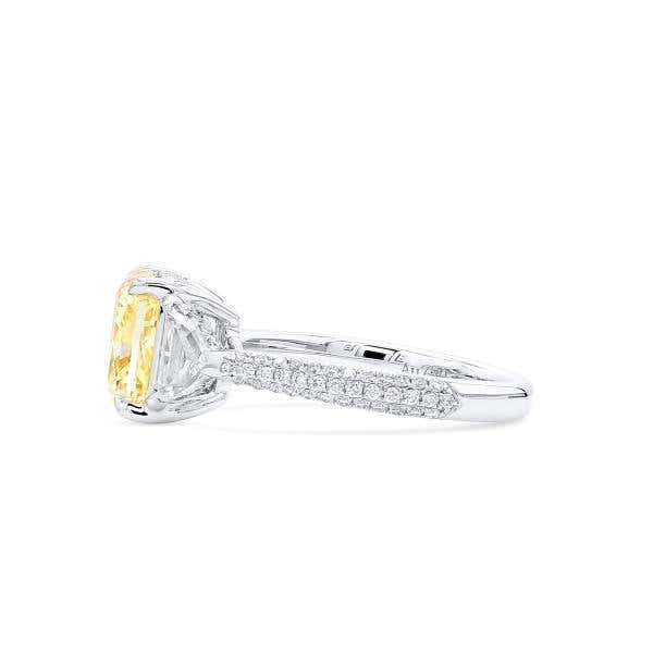 Light Yellow Diamond Ring, 3.61 Ct. (4.67 Ct. TW), Radiant Shape, 5222646528