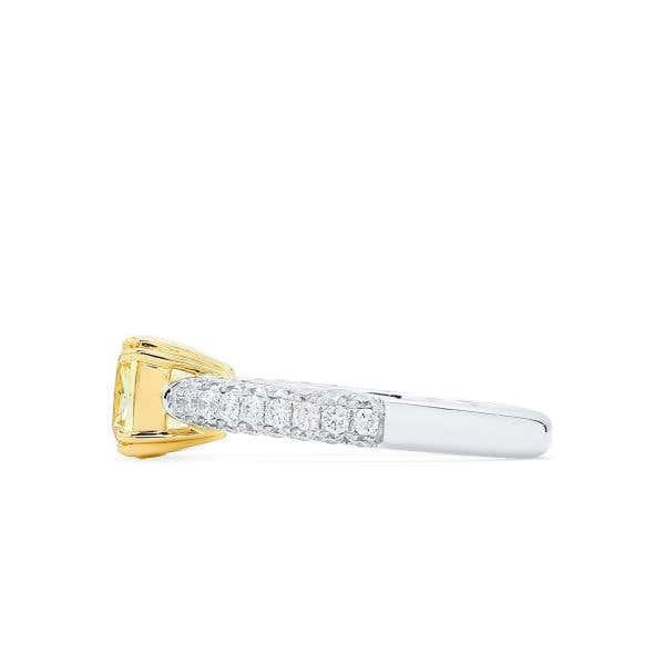 Fancy Vivid Yellow Diamond Ring, 1.58 Ct. (2.37 Ct. TW), Cushion shape, GIA Certified, 2183665543