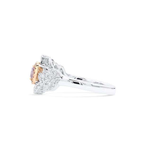 Fancy Light Purplish Pink Diamond Ring, 0.52 Ct. TW, Cushion shape, GIA Certified