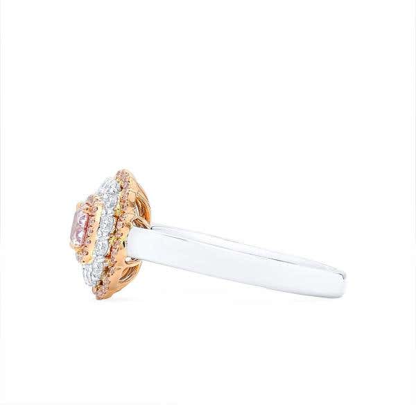 Light Pink Diamond Ring, 0.50 Ct. (0.97 Ct. TW), Cushion shape, GIA Certified, 2235037268