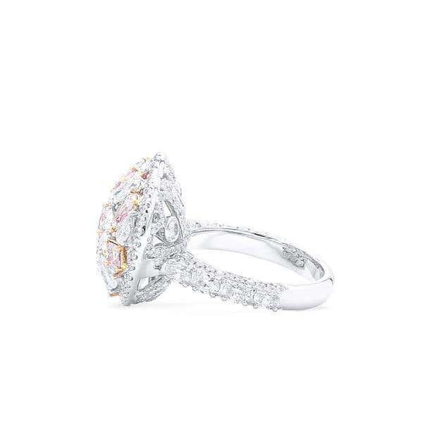 Very Light Pink Diamond Ring, 4.55 Ct. TW, Mix shape