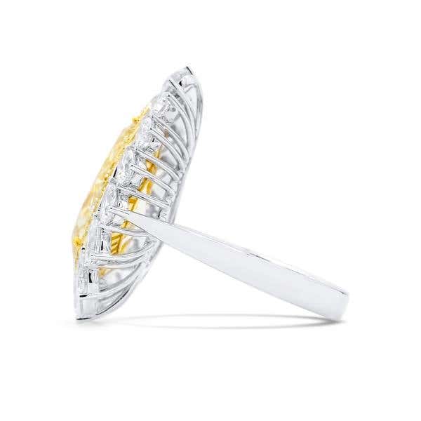 Fancy Yellow Diamond Ring, 7.38 Ct. TW, Pear shape, GIA Certified