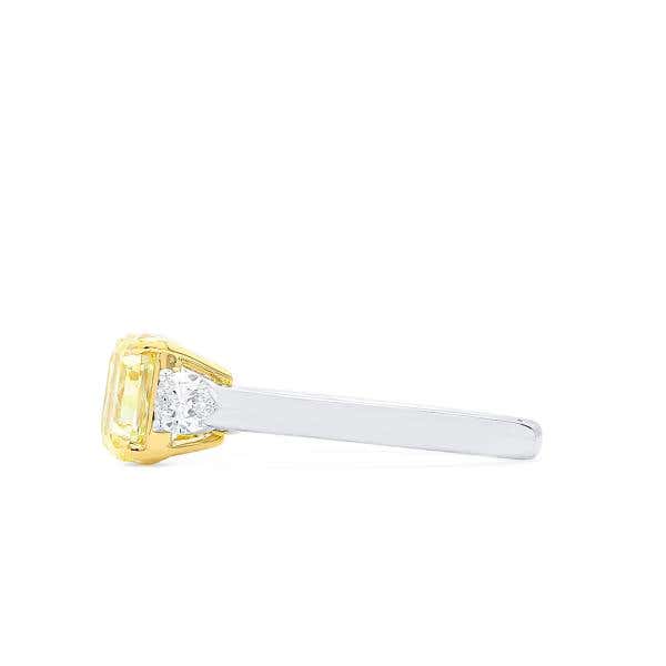 Fancy Yellow Diamond Ring, 2.48 Ct. TW, Radiant shape, GIA Certified