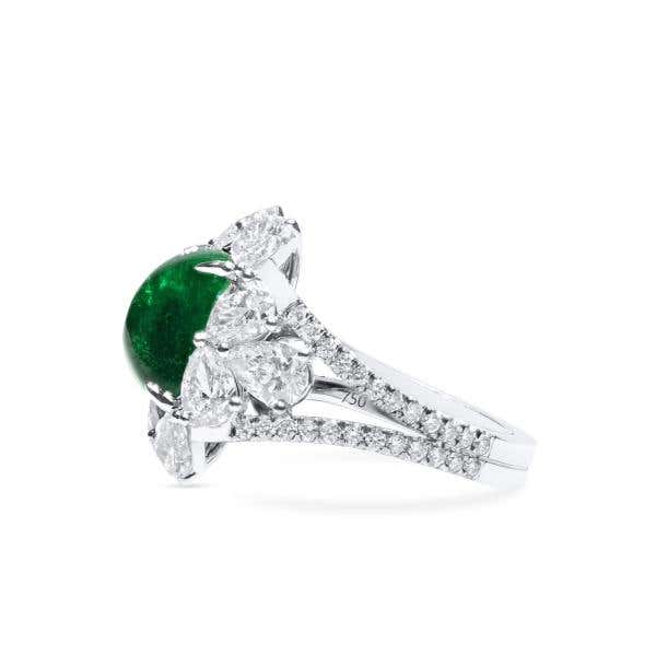 Vivid Green Colombian Emerald And Diamond Ring, 3.75 Ct. (7.43 Ct. TW), GRS2021-068656