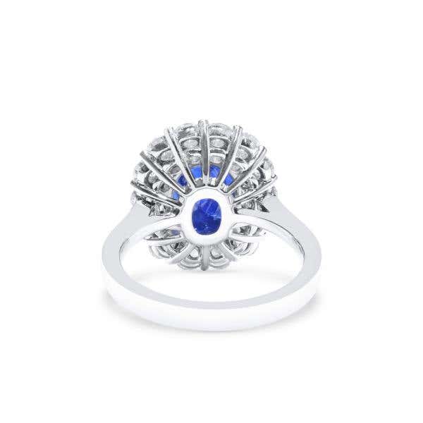 Vivid Blue Burmese Sapphire And Diamond Ring, 4.73 Ct. (5.87 Ct. TW), GRS2022-118816