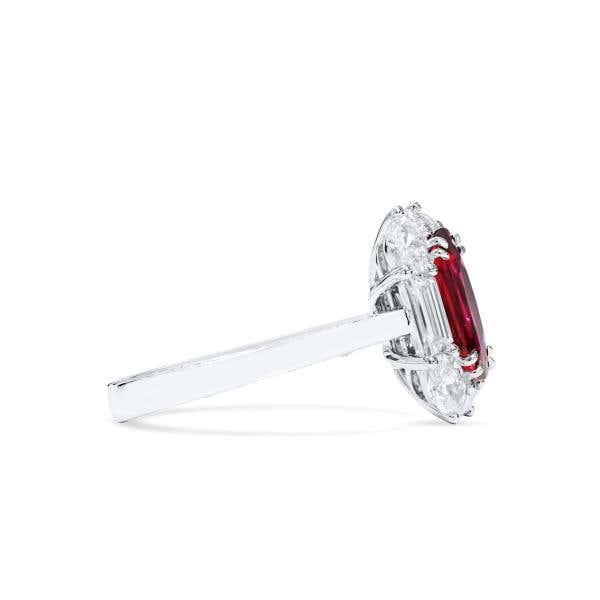 Natural Red Ruby Ring, 2.12 Ct. (3.86 Ct. TW), GRS Certified, GRS2023-058331, Unheated