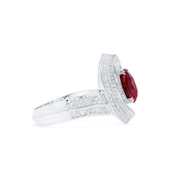 Vivid Red Ruby Ring, 3.19 Ct. (2.06 Ct. TW), GRS2022-038478, Unheated