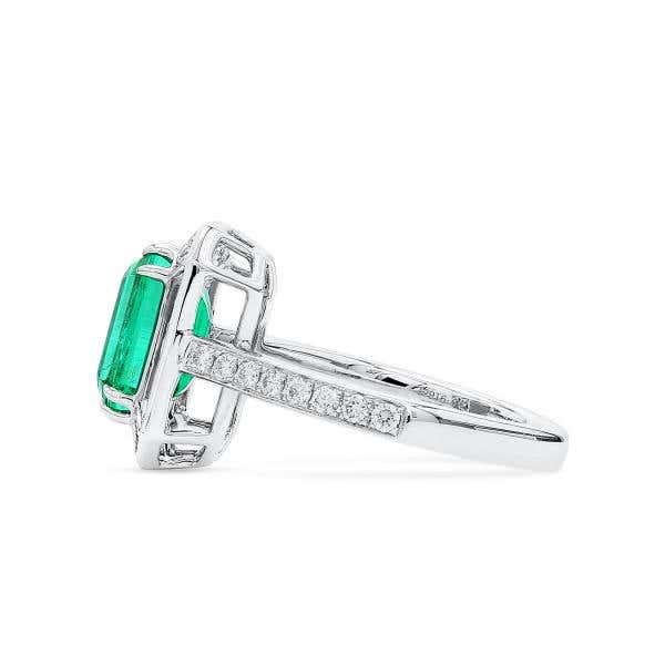 Green Emerald And Diamond Ring, 2.19 Ct. (3.11 Ct. TW), GRS2020-098741