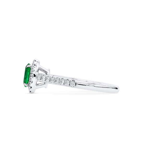 Vivid Green Emerald And Diamond Ring, 0.53 Ct. (0.79 Ct. TW), G2111260107