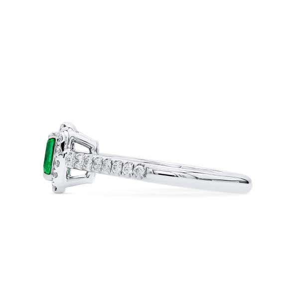 Vivid Green Emerald And Diamond Ring, 0.36 Ct. (0.62 Ct. TW), G2111260104