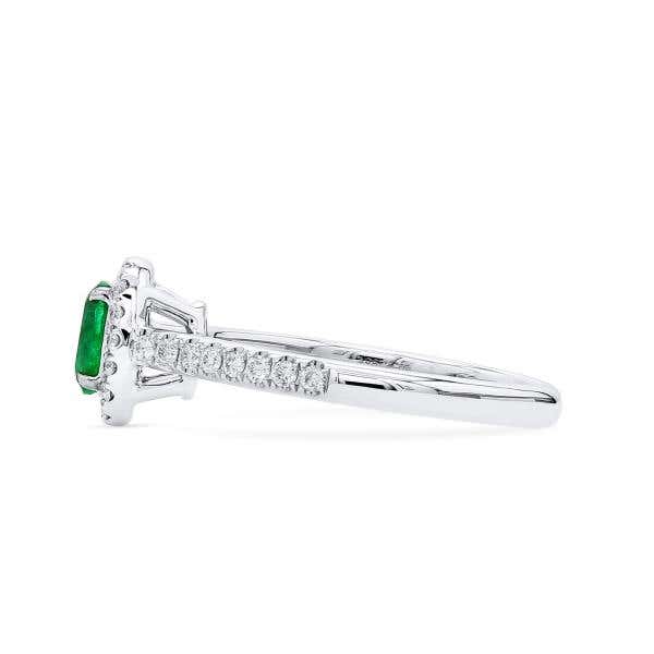 Vivid Green Emerald And Diamond Ring, 0.51 Ct. (0.74 Ct. TW), G2111260106