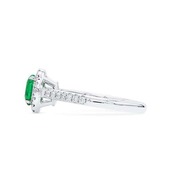 Vivid Green Emerald And Diamond Ring, 0.56 Ct. (0.82 Ct. TW), G2111260108