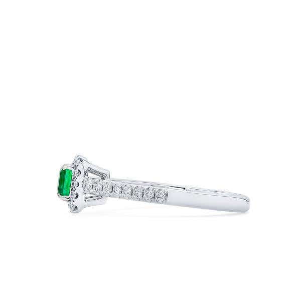 Vivid Green Emerald And Diamond Ring, 0.36 Ct. (0.58 Ct. TW), G2112020310