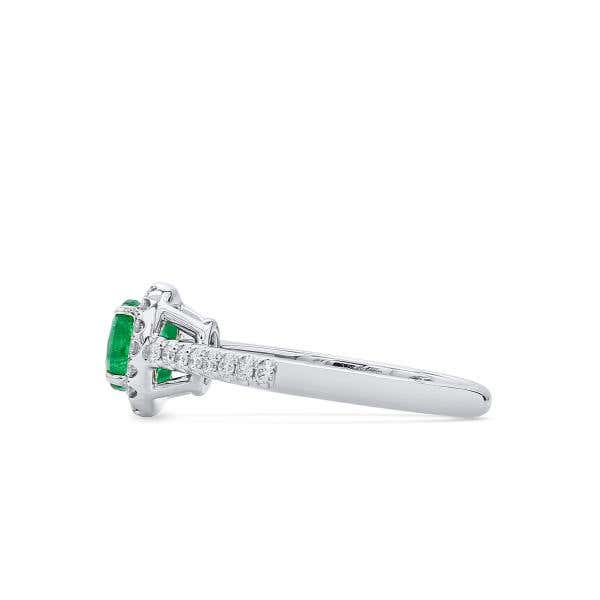 Vivid Green Emerald And Diamond Ring, 0.62 Ct. (0.87 Ct. TW), G2112020315