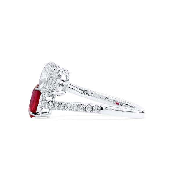 Red Burmese Ruby And Diamond Ring, 1.21 Ct. (2.25 Ct. TW), JCRG05536958