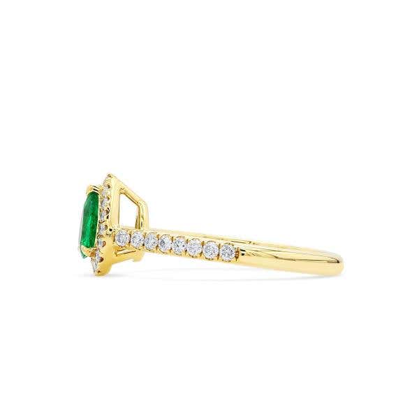 Natural Green Emerald Ring, 0.61 Ct. TW