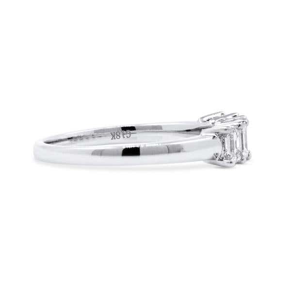 Five Stone Diamond Ring, 0.73 ct, G-H, VS, Emerald Cut