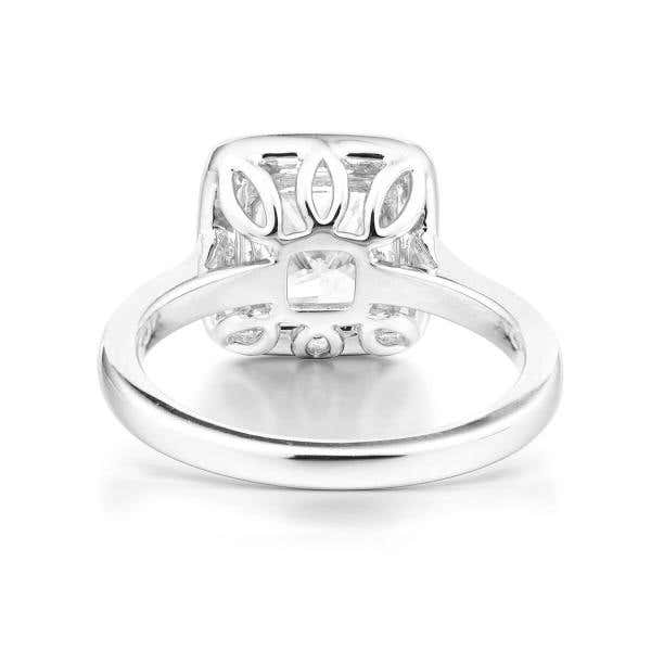 White Diamond Ring, 2.00 Ct. (2.35 Ct. TW), Princess shape, GIA Certified, 6272602018