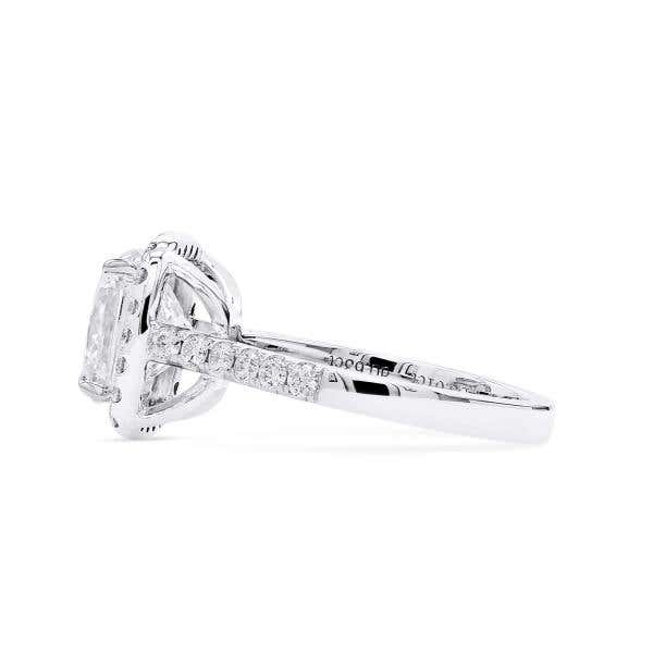 White Diamond Ring, 3.01 Ct. (3.64 Ct. TW), Cushion shape, GIA Certified, 6362746134