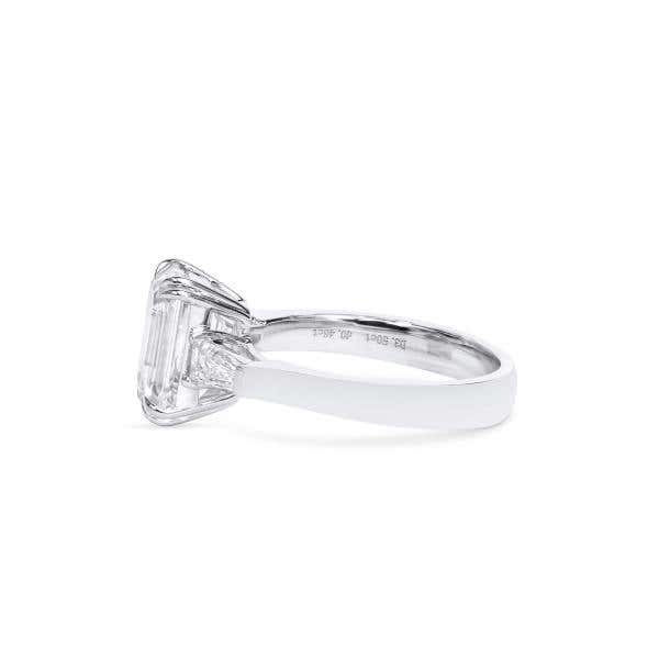 White Diamond Ring, 3.50 Ct. (3.96 Ct. TW), Emerald shape, GIA Certified, 5393232825