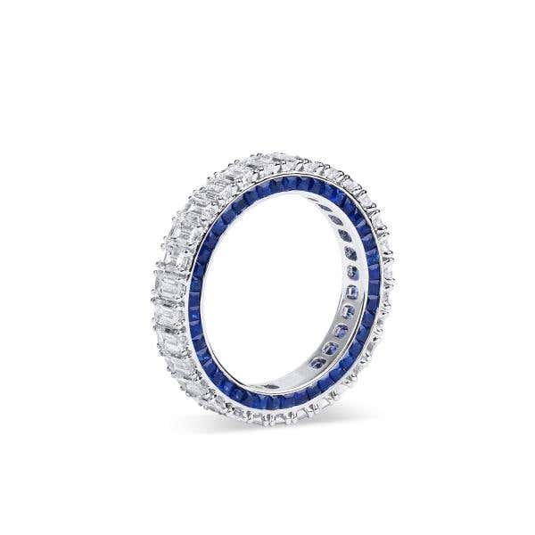 White Diamond Ring, 3.51 Ct. (6.13 Ct. TW), Emerald shape