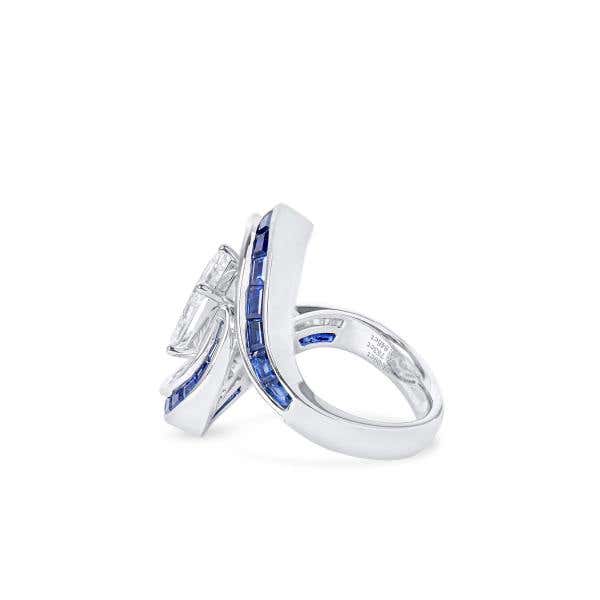 White diamond and blue sapphire ring, 3.09 CT. (6.69 CT. TW), 1395241736