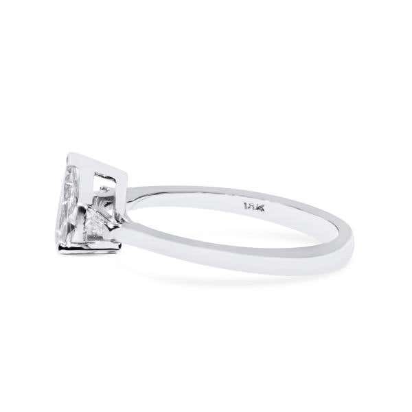White Diamond Ring, 0.62 Ct. TW, Pear shape, GIA Certified