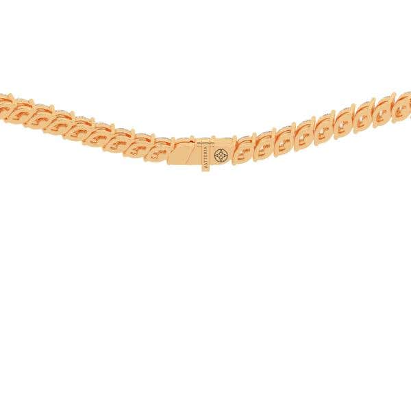 Marquise shape diamond tennis necklace, yellow gold, 17.0-38.0 Ct. TW