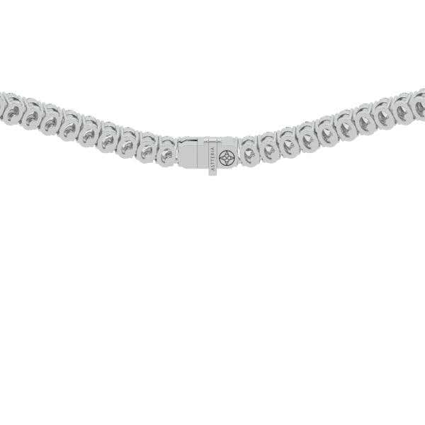 Oval shape diamond tennis necklace, white gold, 16.0-32.0 Ct. TW
