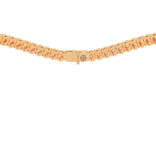 Oval shape diamond tennis necklace, yellow gold, 16.0-32.0 Ct. TW