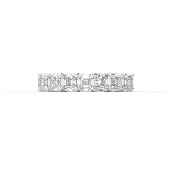 Majestic asscher cut eternity ring, white gold, 3.2-8.0 Ct. TW