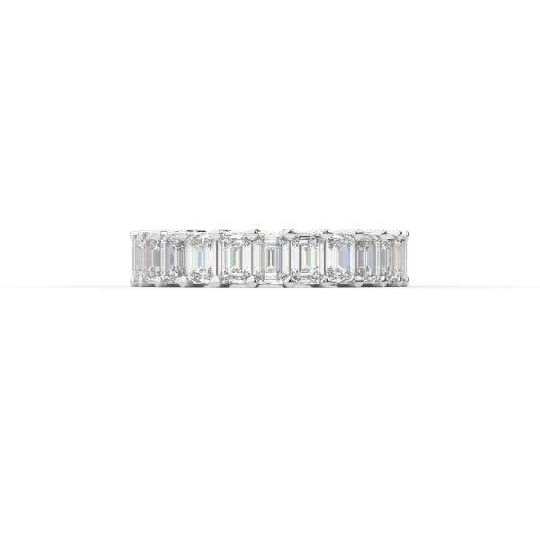 Majestic emerald shape eternity ring, white gold, 2.7-6.0 Ct. TW
