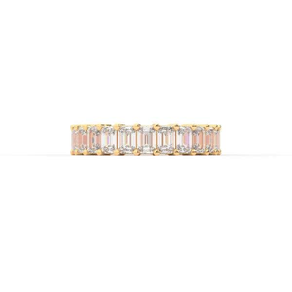 Majestic emerald shape eternity ring, yellow gold, 2.7-6.0 Ct. TW