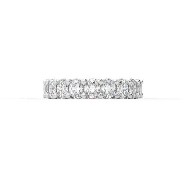 Celestial™ oval shape eternity ring, white gold, 2.5-5.1 Ct. TW